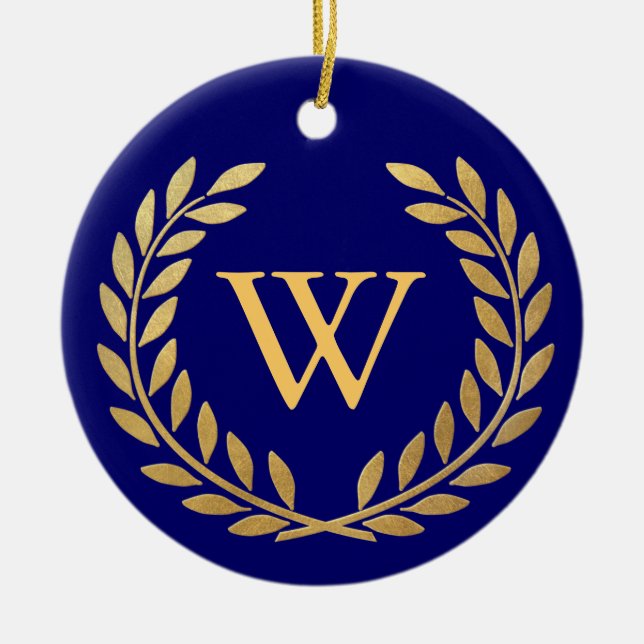 Skapa din dekorativa Monogram Julgransprydnad Keramik (Framsidan)