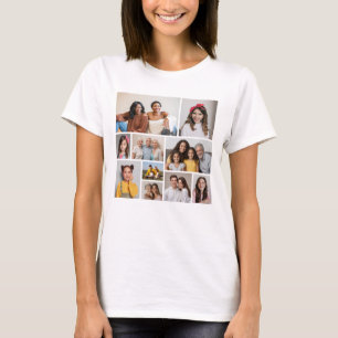 Skapa din egen 10-foto Collage för Kvinnor T Shirt
