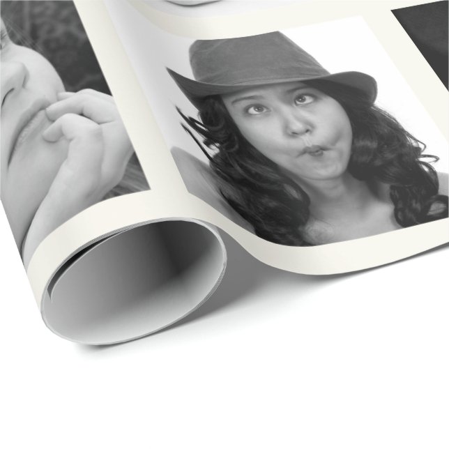 Skapa din egen 10-foto-kollage med gift presentpapper (Rullad Hörn)