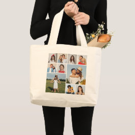 Skapa din egen 10-fotokollage jumbo tygkasse