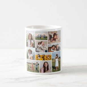 Skapa din egen 10-fotokollage kaffemugg