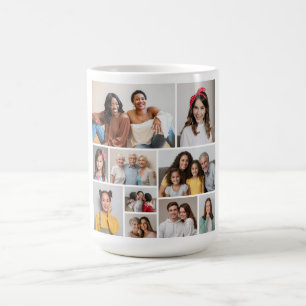Skapa din egen 10-fotokollage kaffemugg
