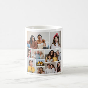 Skapa din egen 10-fotokollage kaffemugg