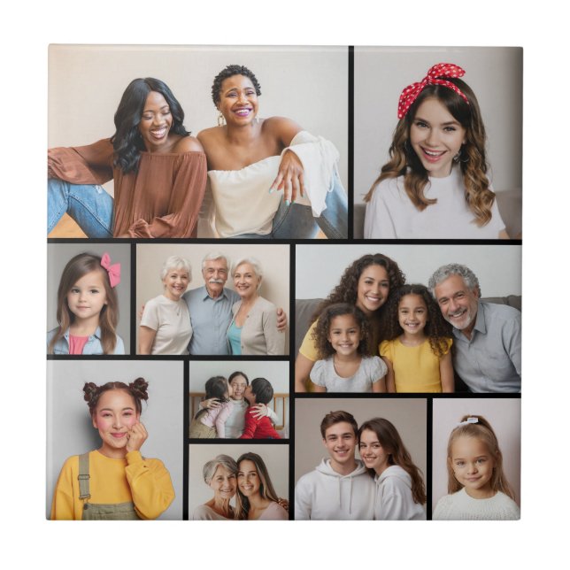 Skapa din egen 10-fotokollage kakelplatta (Framsidan)