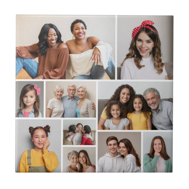 Skapa din egen 10-fotokollage kakelplatta (Framsidan)