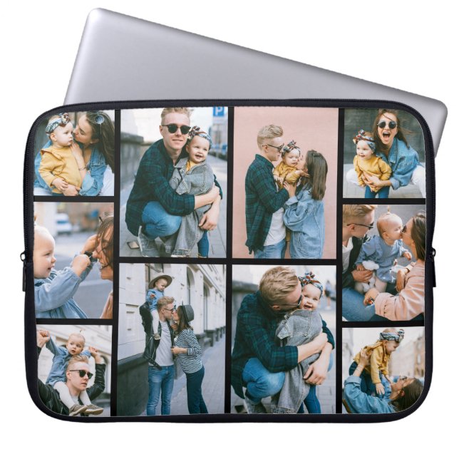 Skapa din egen 10 Photo Collage Electronics Bag Laptop Fodral (Framsidan)