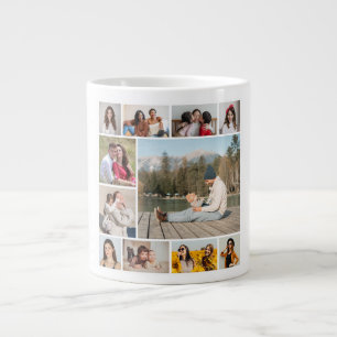 Skapa din egen 11 fotokollage jumbo mugg