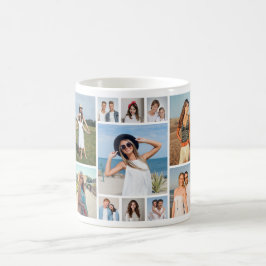 Skapa din egen 11-fotokollage kaffemugg