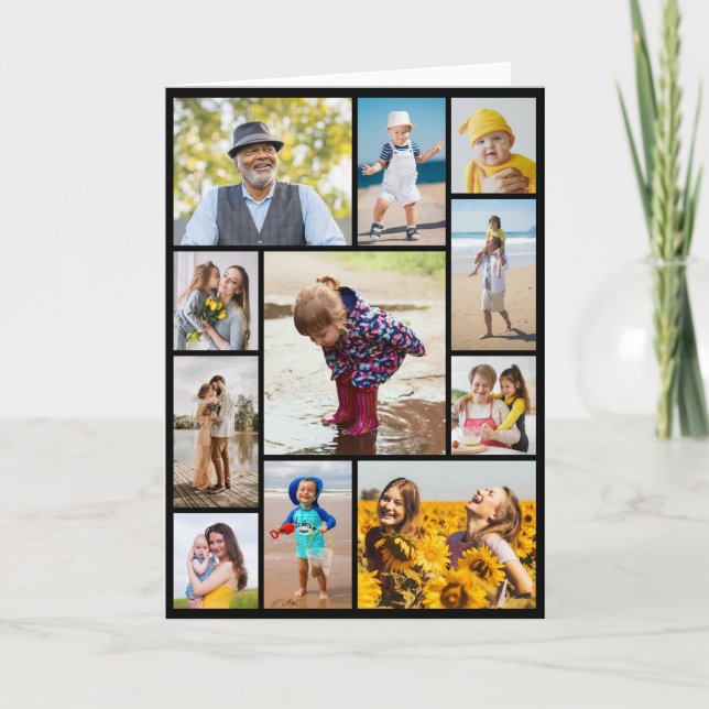 Skapa din egen 11 fotokollage kort (Framsida)