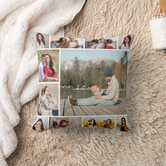 Skapa din egen 11 fotokollage kudde (Filt)