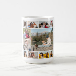 Skapa din egen 11 fotoskollage kaffemugg