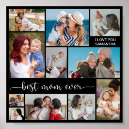 Skapa din egen 11 Photo Collage Best Mamma någonsi Poster