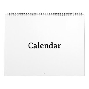 Skapa din egen 11" x 14,25" tvåsidiga stora svarta kalender