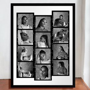 Skapa din egen 12-foto collage Chic filmremsa Poster