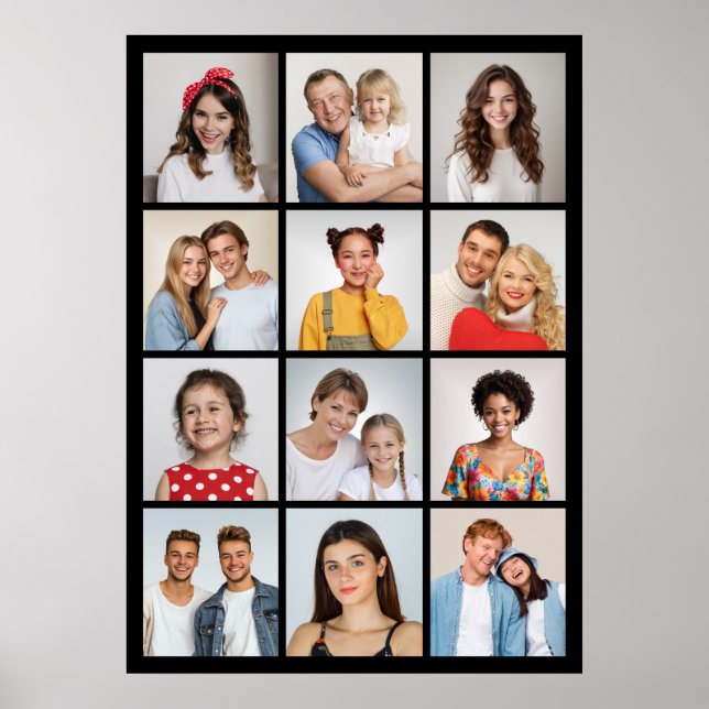 Skapa din egen 12-foto collage  poster (Framsidan)
