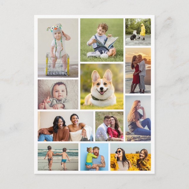 Skapa din egen 12-foto collage vykort (Framsida)