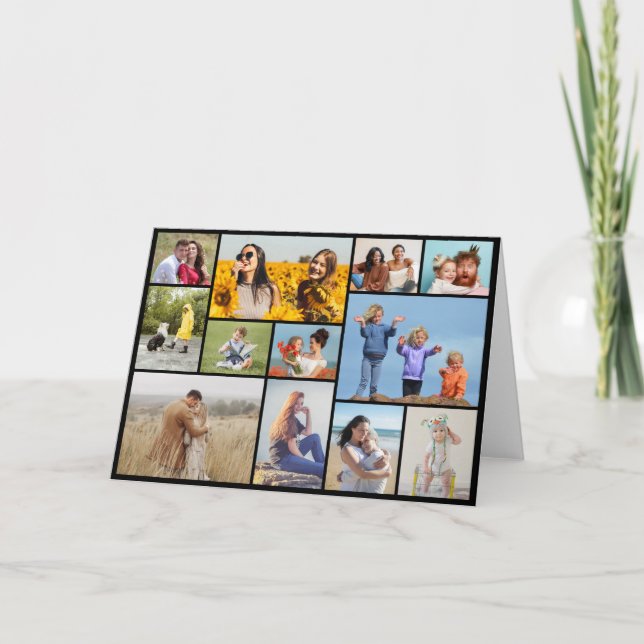 Skapa din egen 12-fotocollage inbjudan (Framsida)
