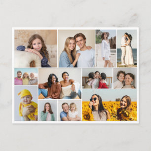 Skapa din egen 12-fotocollage-postkort vykort