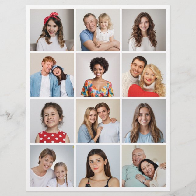 Skapa din egen 12-fotocollage reklamblad (Framsidan)