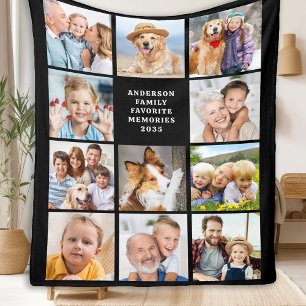 Skapa din egen 12 fotokollage enkel Bild Fleecefilt