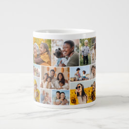 Skapa din egen 12-fotokollage jumbo mugg