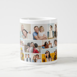 Skapa din egen 12-fotokollage jumbo mugg