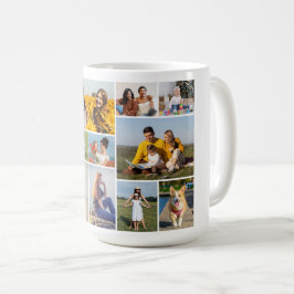 Skapa din egen 12-fotokollage kaffemugg