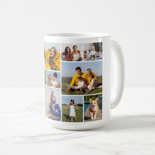 Skapa din egen 12-fotokollage kaffemugg (Framsida höger)