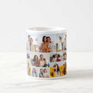 Skapa din egen 12-fotokollage kaffemugg
