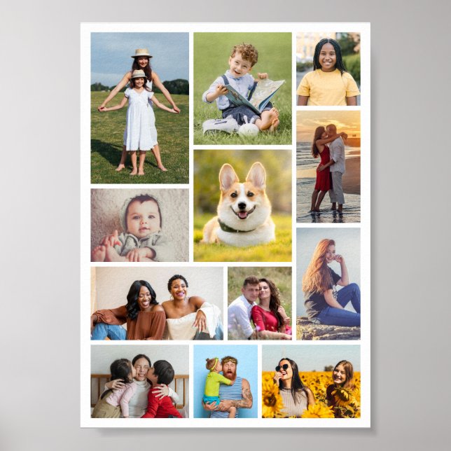 Skapa din egen 12-fotokollage poster (Framsidan)