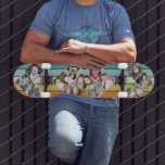 Skapa din egen 12 fotokollage - tro rand mini skateboard bräda 18,5 cm<br><div class="desc">Ett underbart sätt att visning dina fyrkantiga foton från onlinen. Lägg till 12 foton - beskurna rutor fungerar bäst. En retro rand mönster i varmt färg markerar diamantfotot visning.</div>