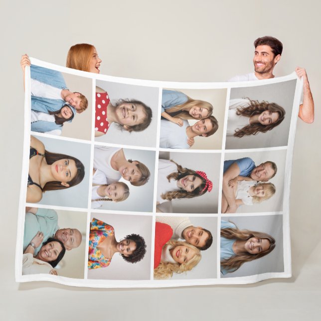 Skapa din egen 12 fotopassage Fleece Blanket (På plats)