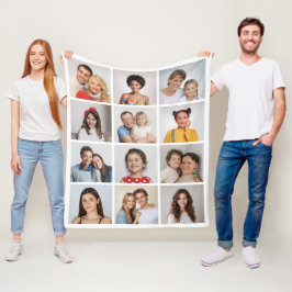 Skapa din egen 12 fotopassage Fleece Blanket