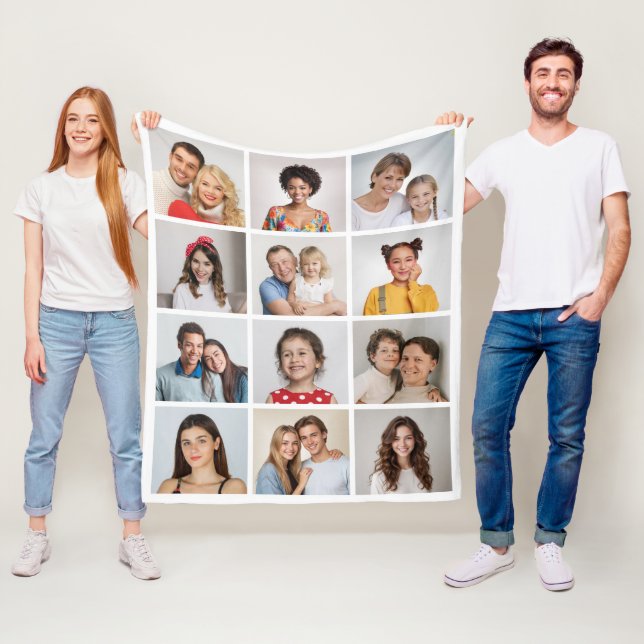Skapa din egen 12 fotopassage Fleece Blanket (På plats)