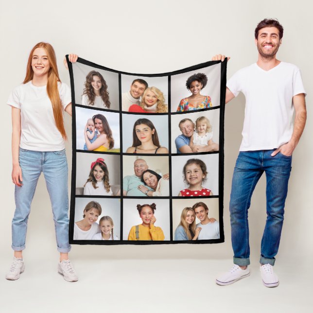 Skapa din egen 12 fotopassage Fleece Blanket (På plats)