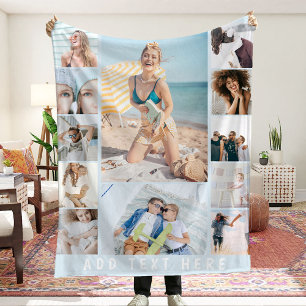 Skapa din egen 12 fotopassage Fleece Blanket