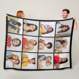 Skapa din egen 12 fotopassage Fleece Blanket