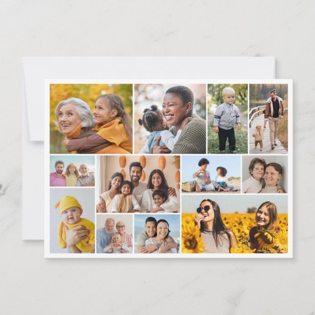 Skapa din egen 12 Photo Collage Hälsning Kort (Framsida)