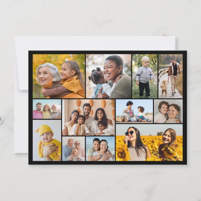 Skapa din egen 12 Photo Collage Hälsning Kort (Framsida)