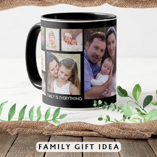 Skapa din egen 13-familjs fotokollage Black Mugg