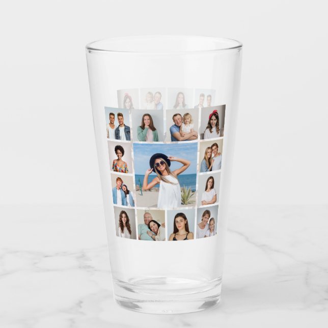 Skapa din egen 13-foto collageglas glaskopp (Framsida)