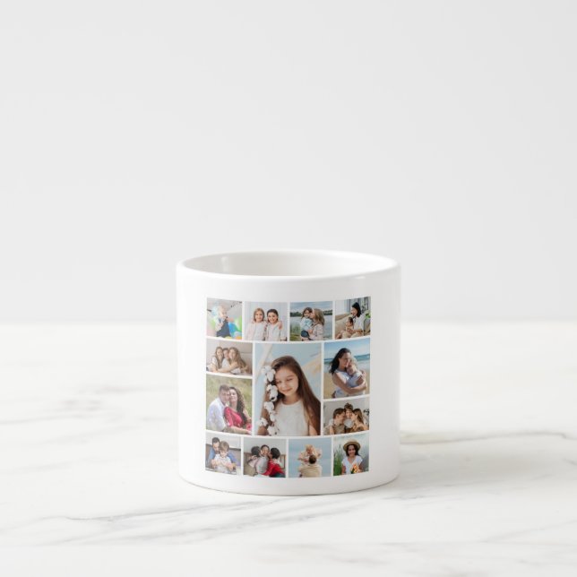 Skapa din egen 13 fotokollage espressomugg (Framsidan)