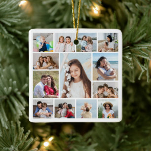 Skapa din egen 13 fotokollage julgransprydnad keramik