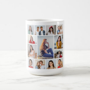Skapa din egen 13-fotokollage kaffemugg