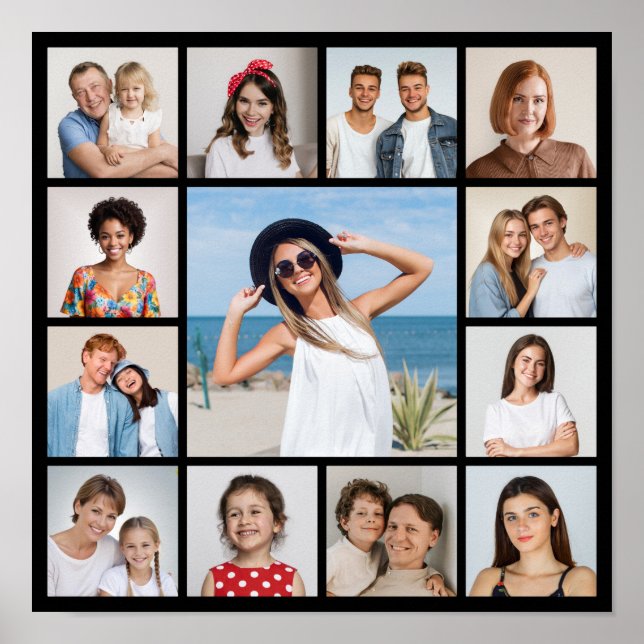 Skapa din egen 13 fotokollage poster (Framsidan)
