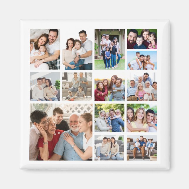Skapa din egen 14 fotokollage magnet (Framsidan)