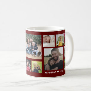 Skapa din egen 15-familjs fotosamlingsplats kaffemugg