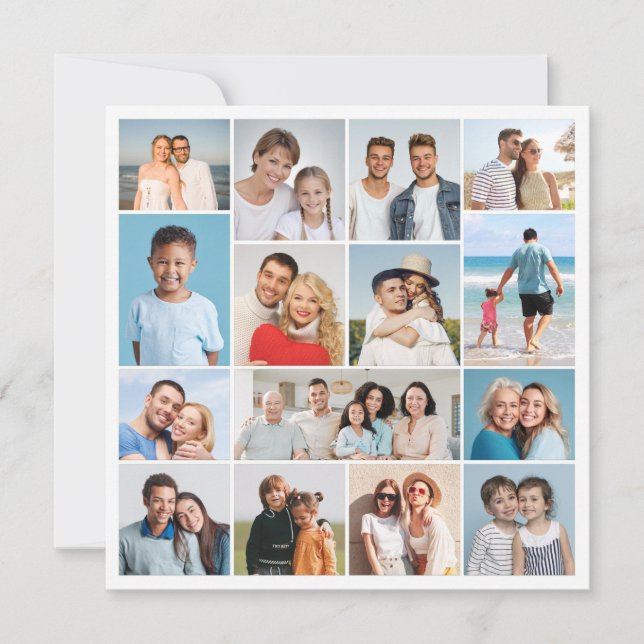 Skapa din egen 15-foto collage hälsning kort (Framsida)