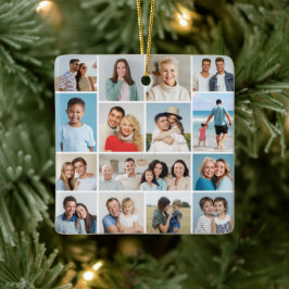 Skapa din egen 15 fotokollage julgransprydnad keramik