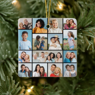 Skapa din egen 15 fotokollage julgransprydnad keramik